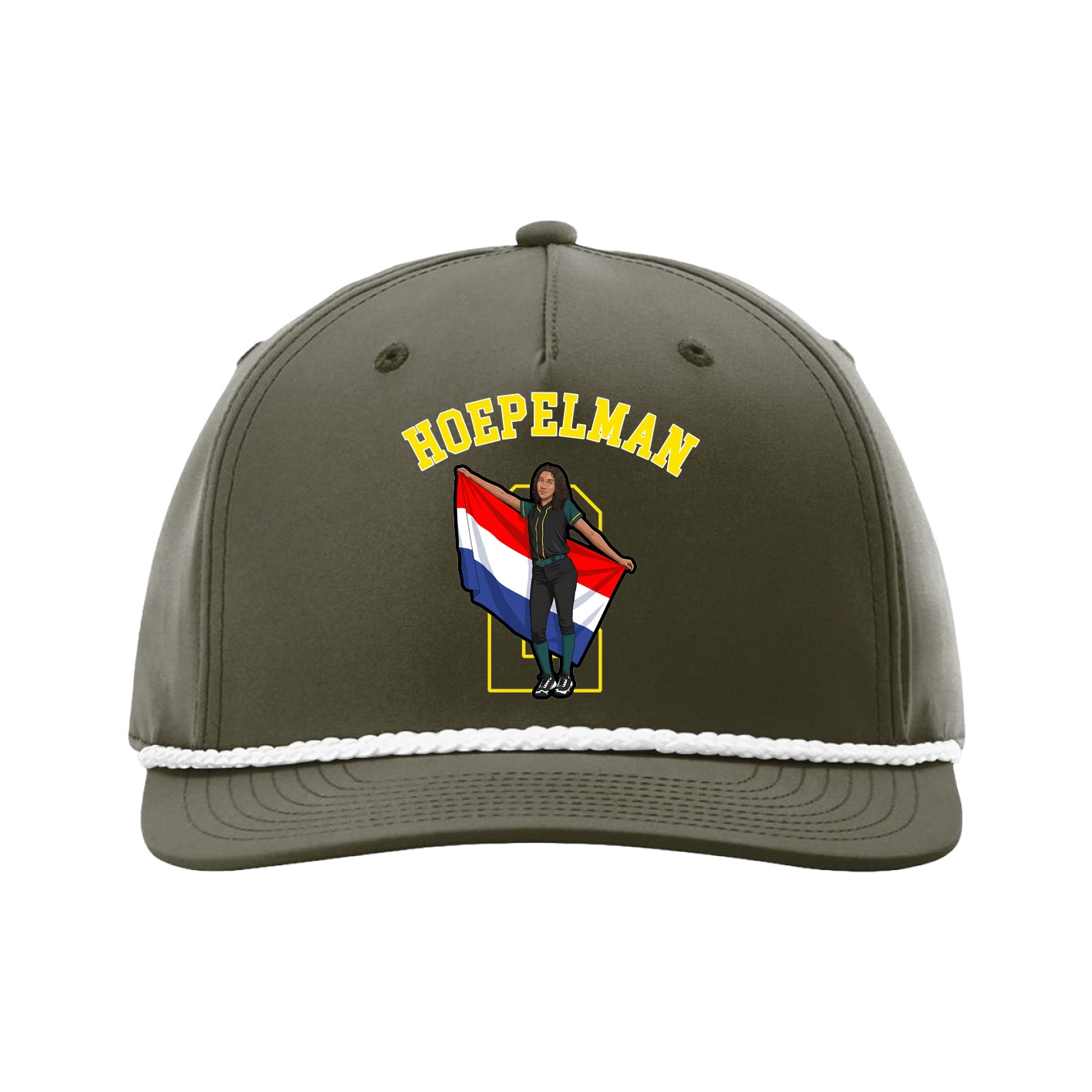 Five-Panel Classic Rope Cap — Shirsey Arch in Green