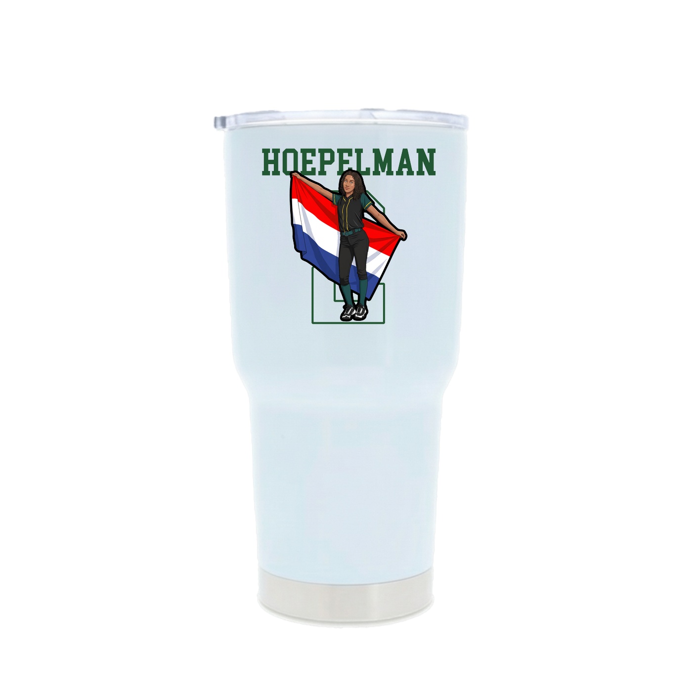 30oz Stainless Steel Tumbler — Shirsey in White