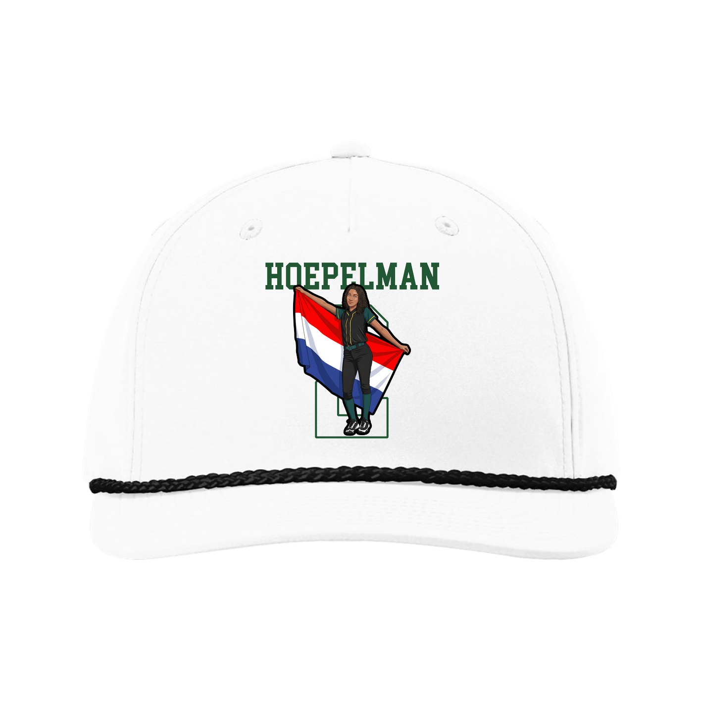 Five-Panel Classic Rope Cap — Shirsey in White