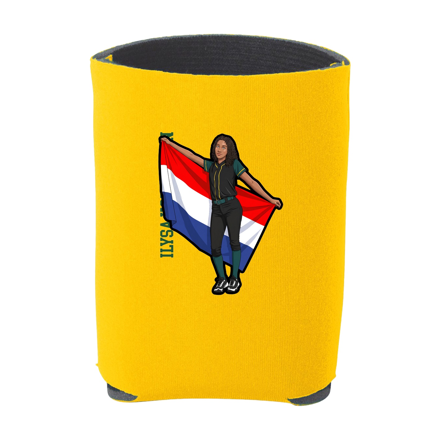 Can Holder — Name Vertical in Yellow