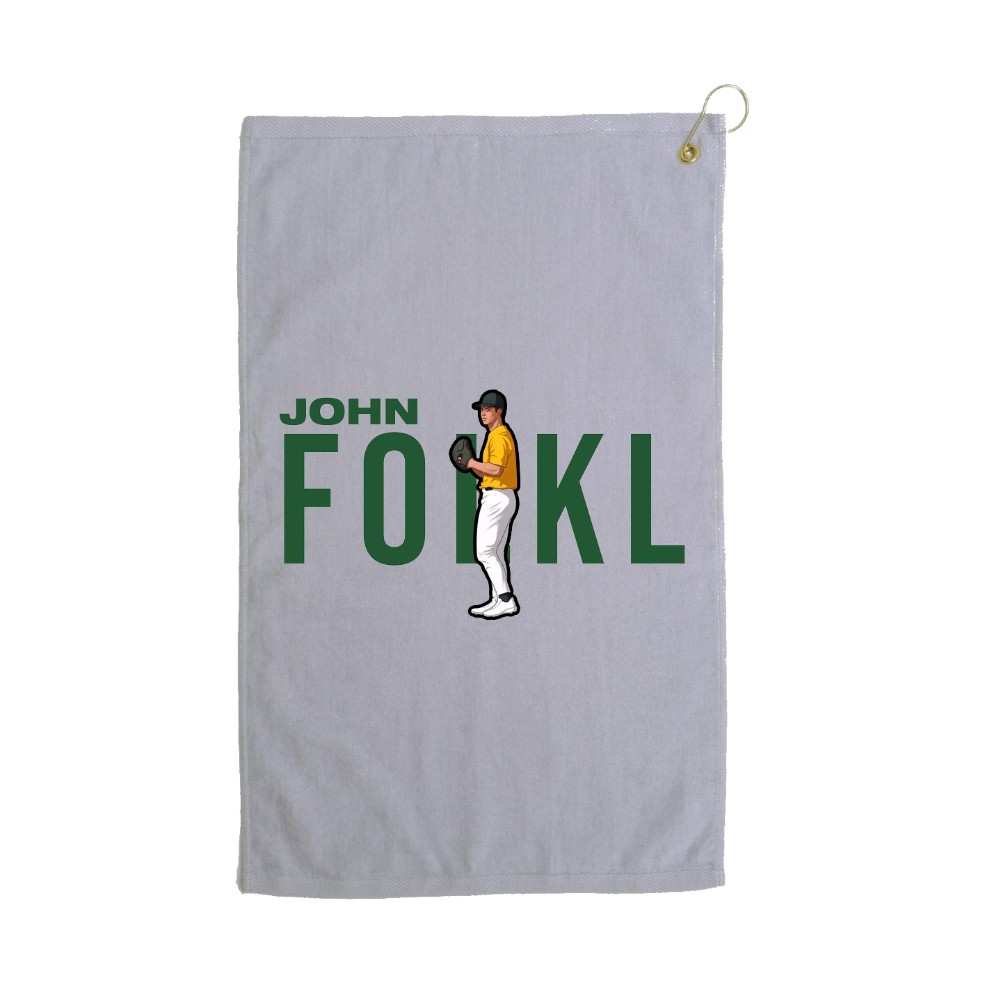 Golf Towel — Player Name in Grey