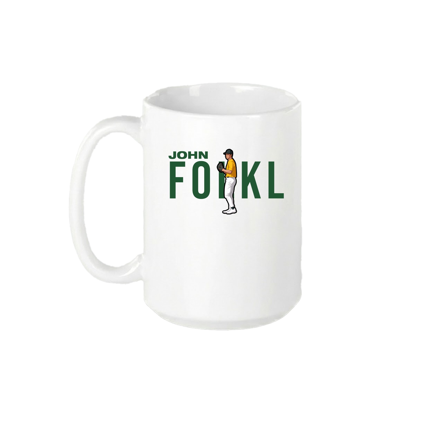 15oz Coffee Mug — Player Name in White