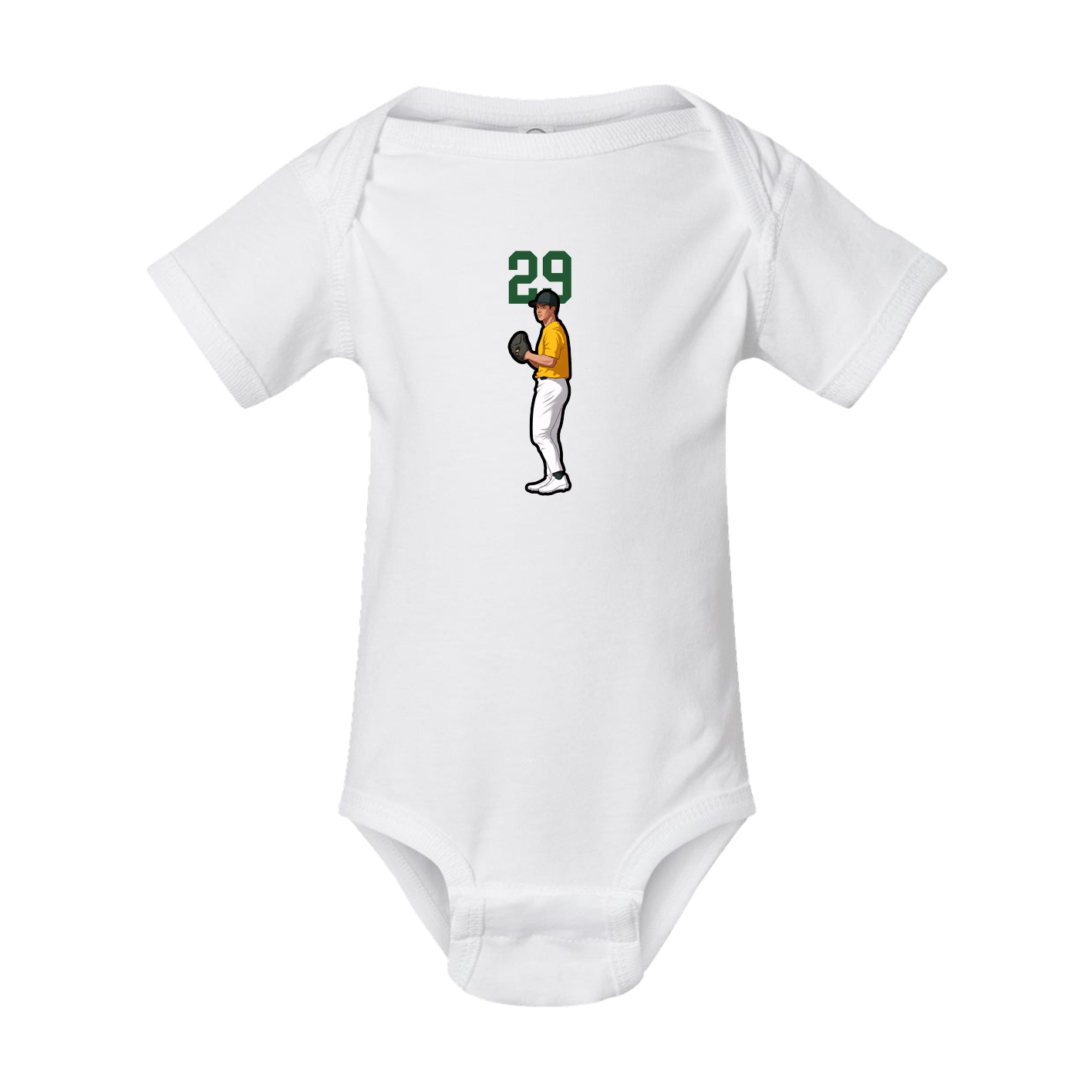 Baby Onesie — Number Top in White