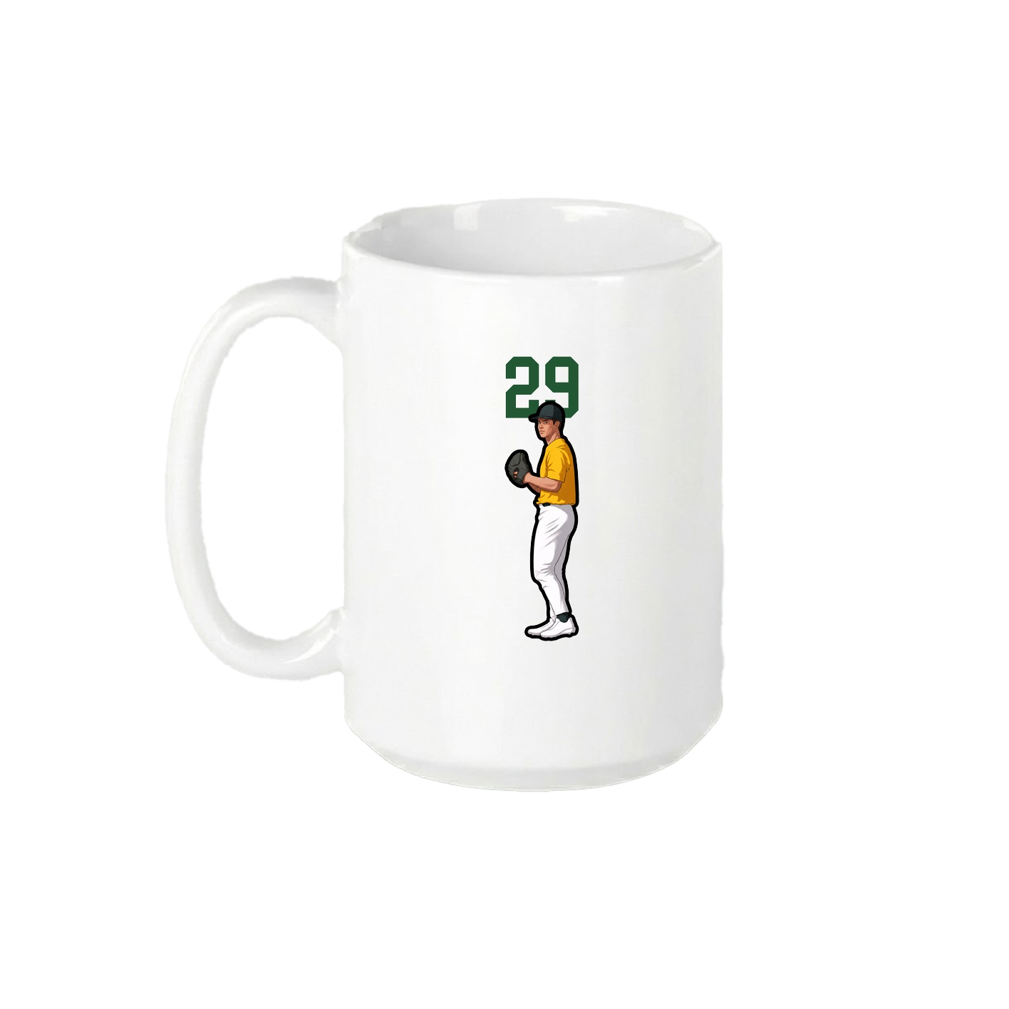 15oz Coffee Mug — Number Top in White