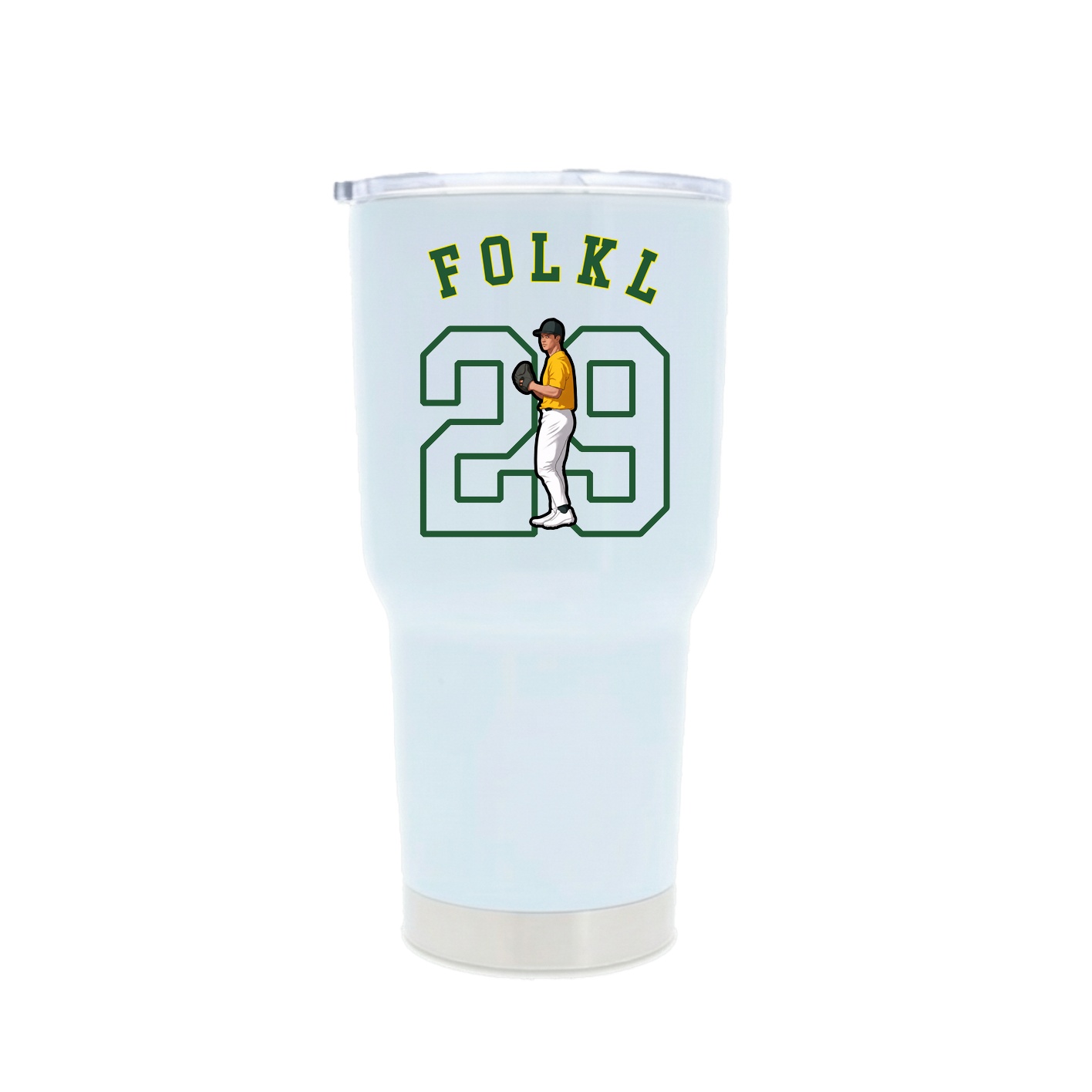 30oz Stainless Steel Tumbler — Shirsey Arch in White