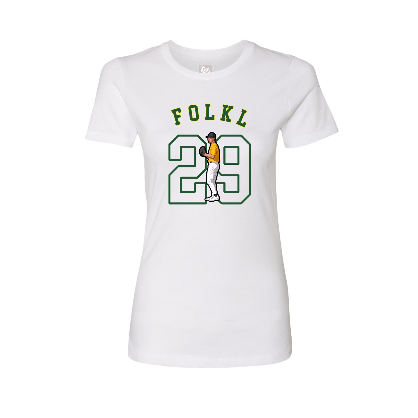 Fitted Women's Tee — Shirsey Arch in White