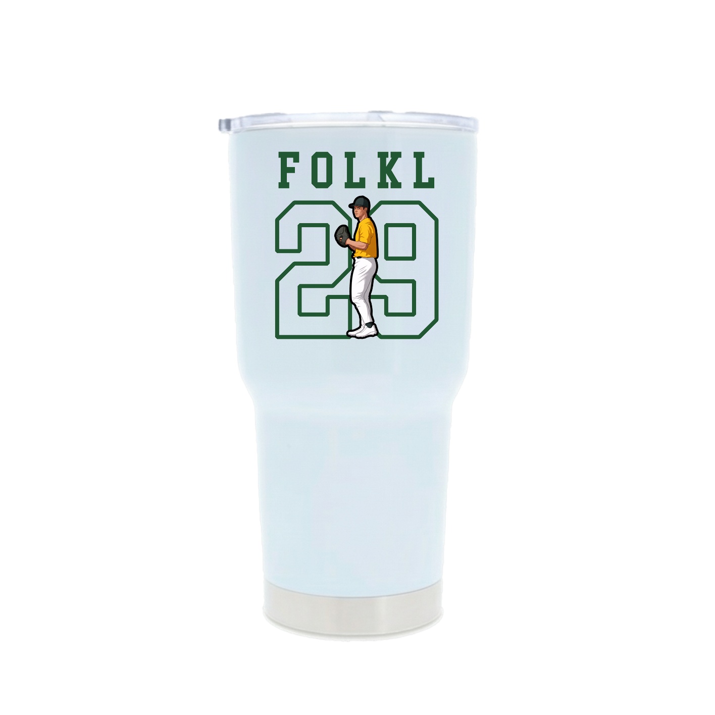 30oz Stainless Steel Tumbler — Shirsey in White
