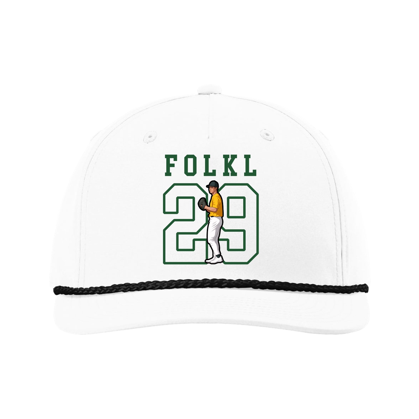 Five-Panel Classic Rope Cap — Shirsey in White