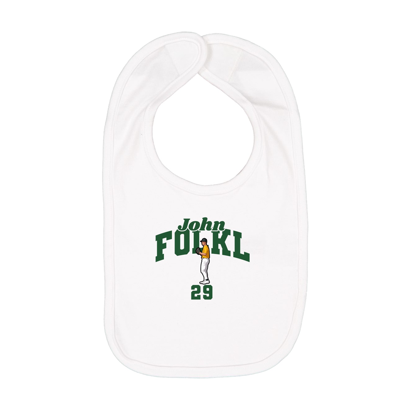 Infant Bib — Signature Arch in White