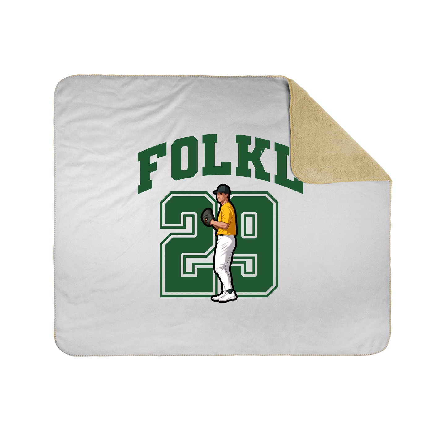 Throw Blanket — Number in White
