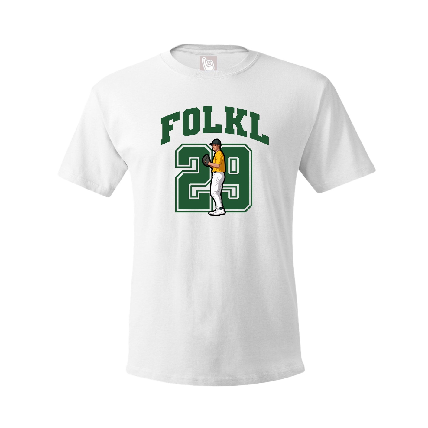 Youth Tee — Number in White