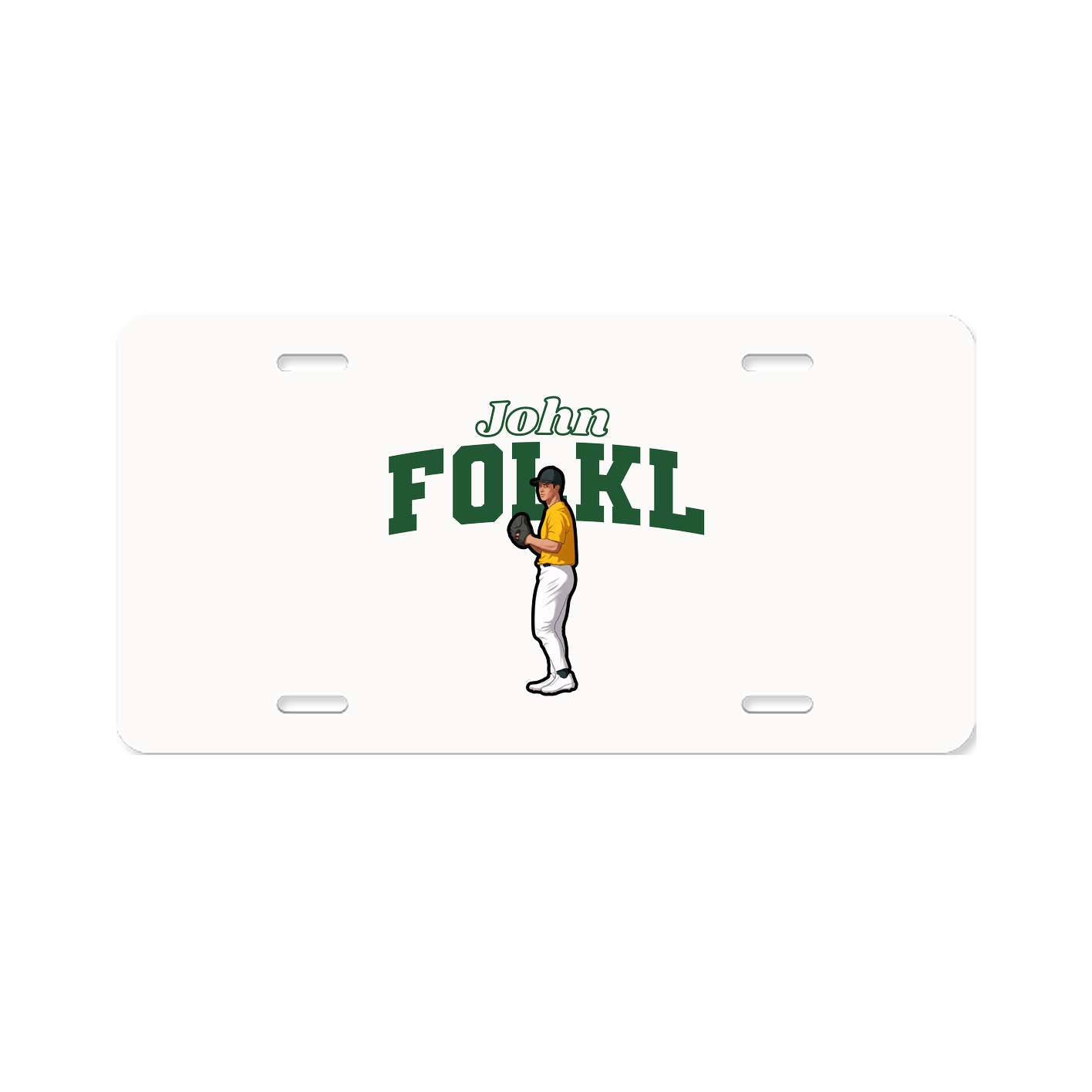 License Plate — Name Arch in Classic