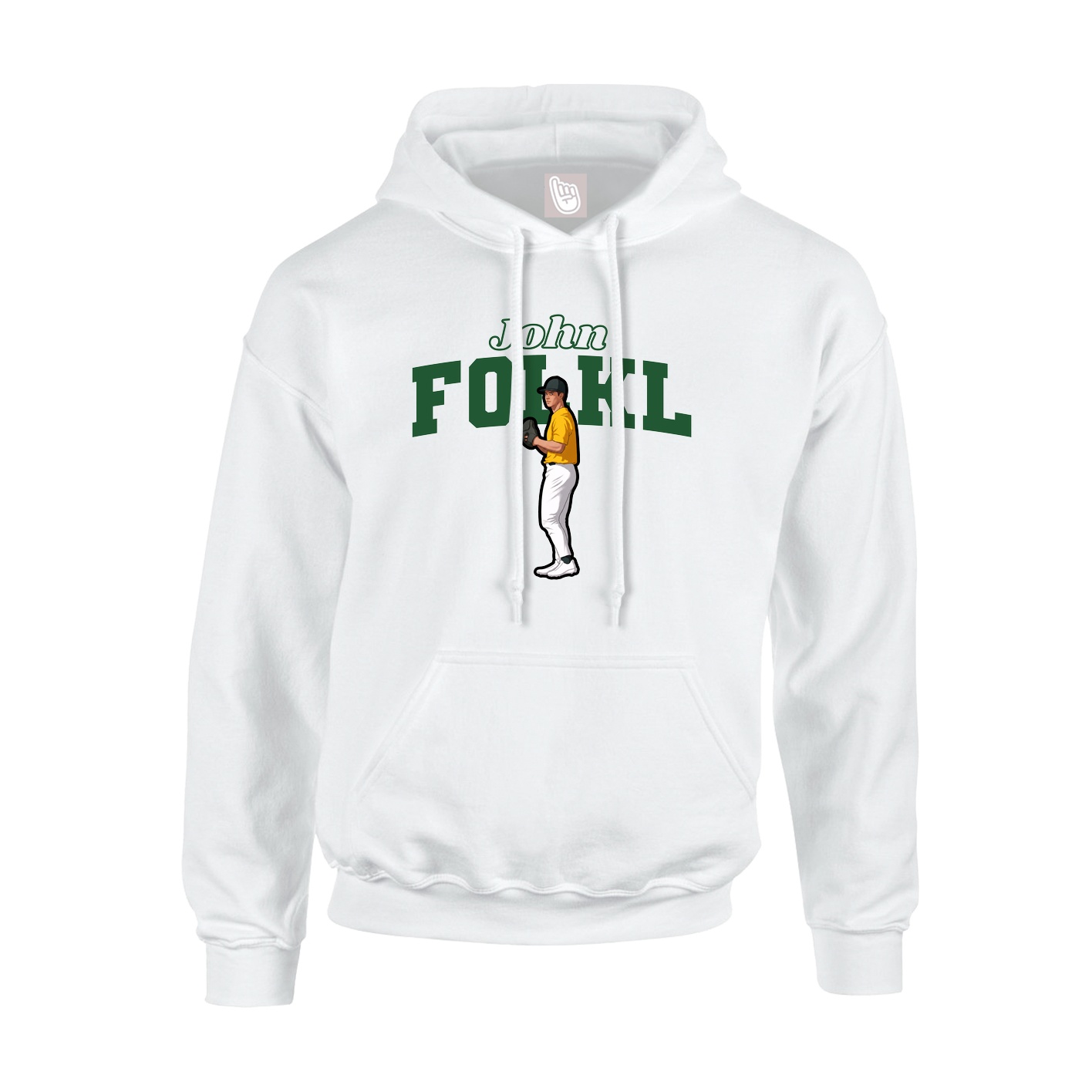 Hoodie — Name Arch in White