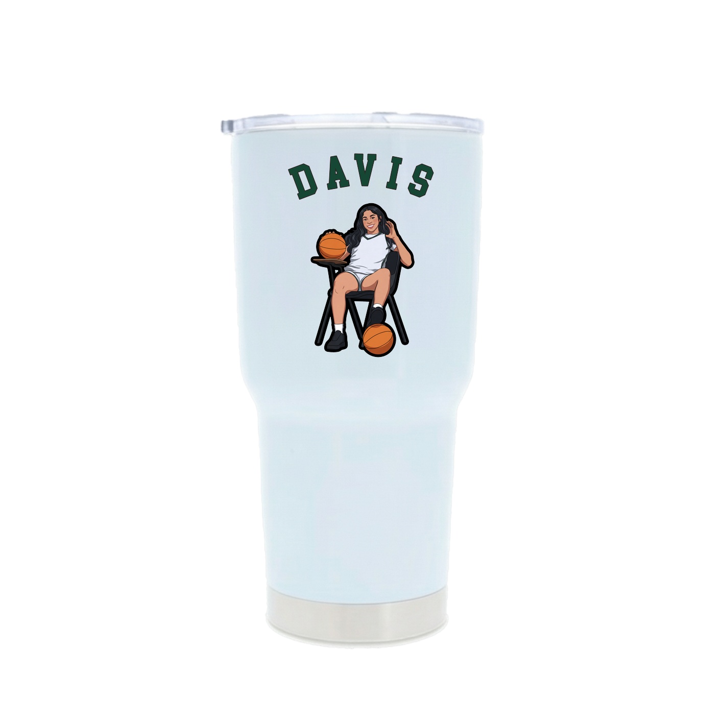 30oz Stainless Steel Tumbler — Shirsey Arch in White