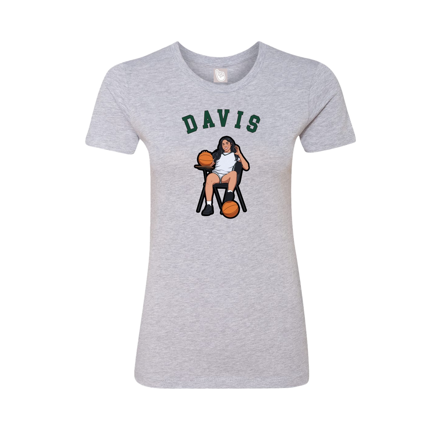 Fitted Women's Tee — Shirsey Arch in Grey