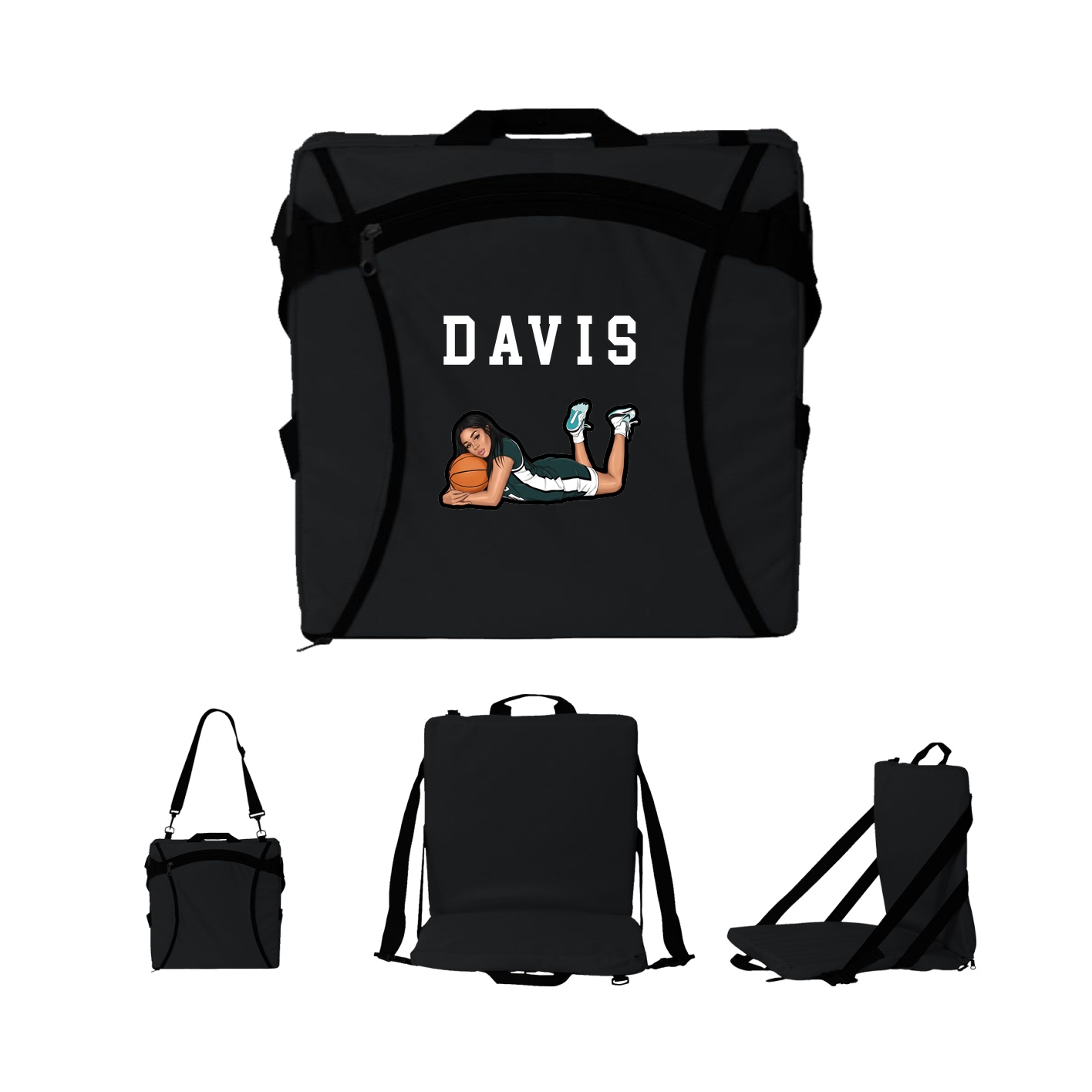 Folding Stadium Seat — Shirsey in Black