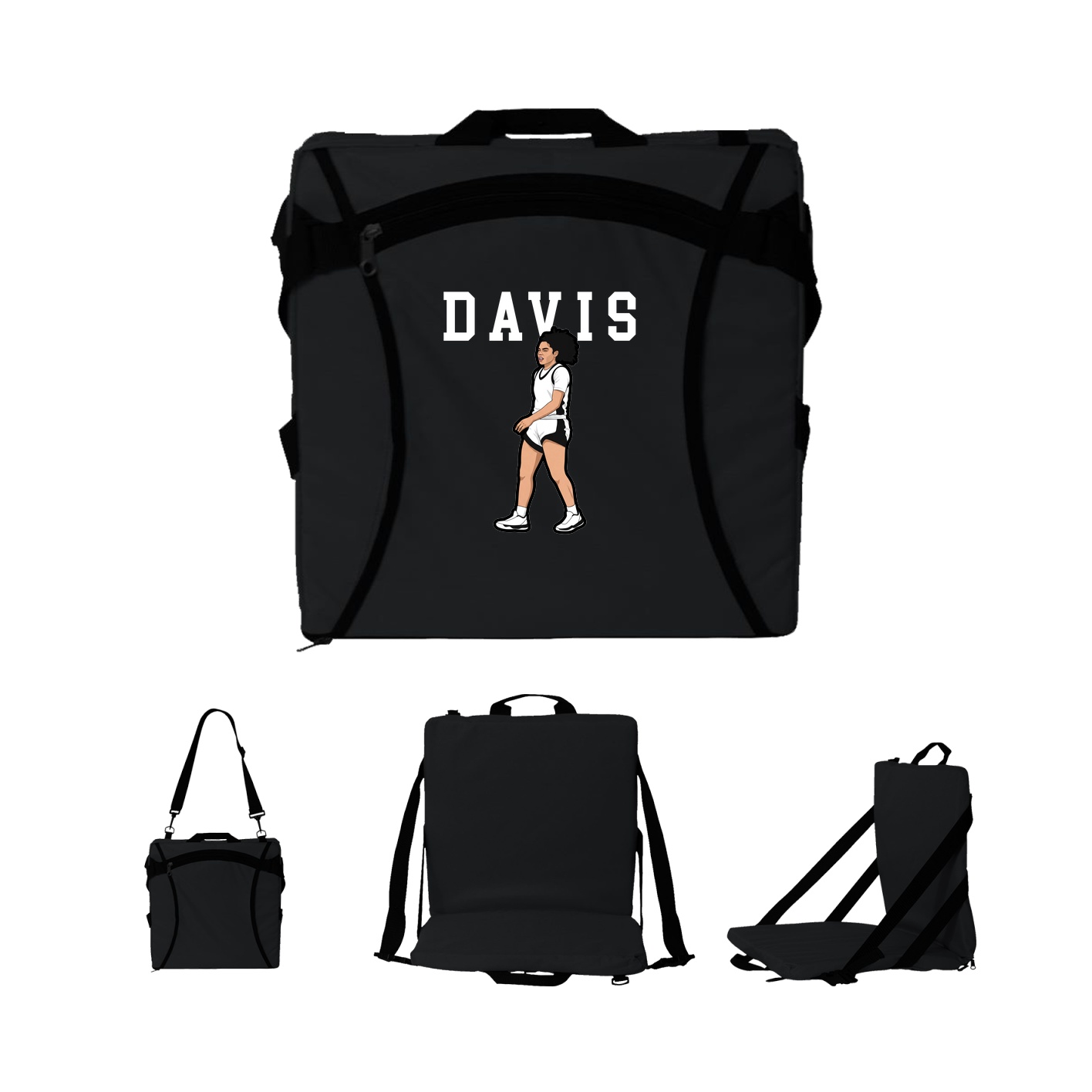 Folding Stadium Seat — Shirsey in Black