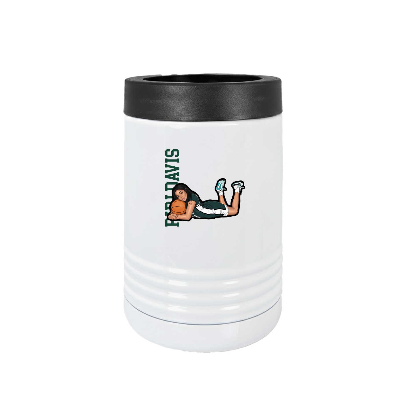 Beverage Holder — Name Vertical in White
