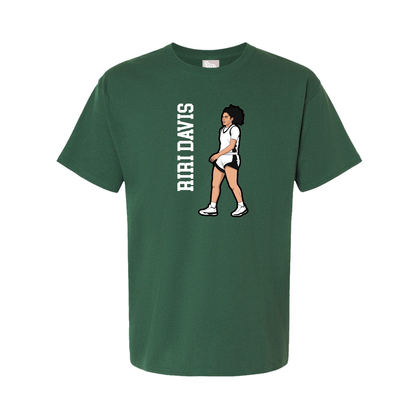 Tee — Name Vertical in Green