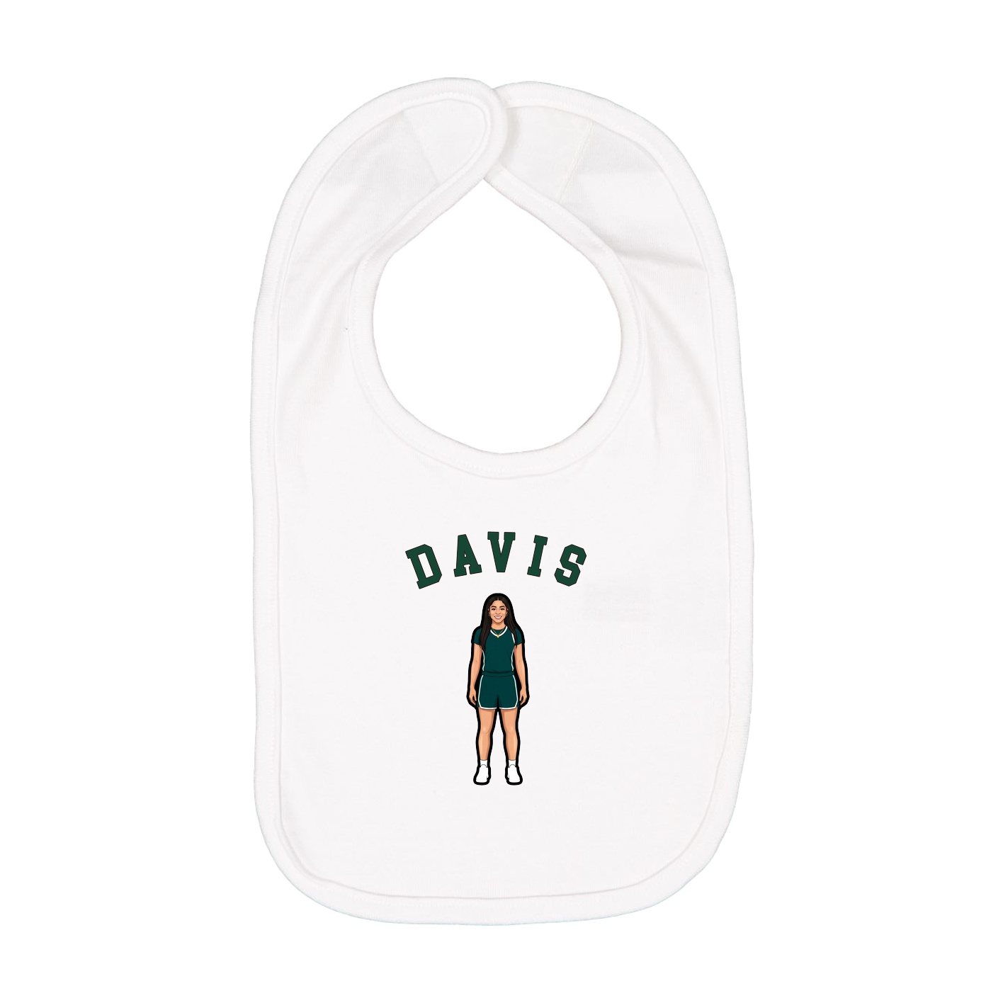 Infant Bib — Shirsey Arch in White