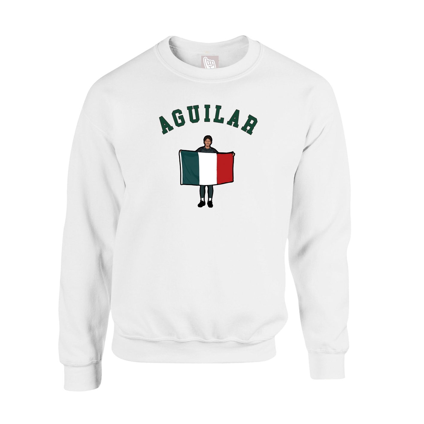 Fleece Crew — Shirsey Arch in White