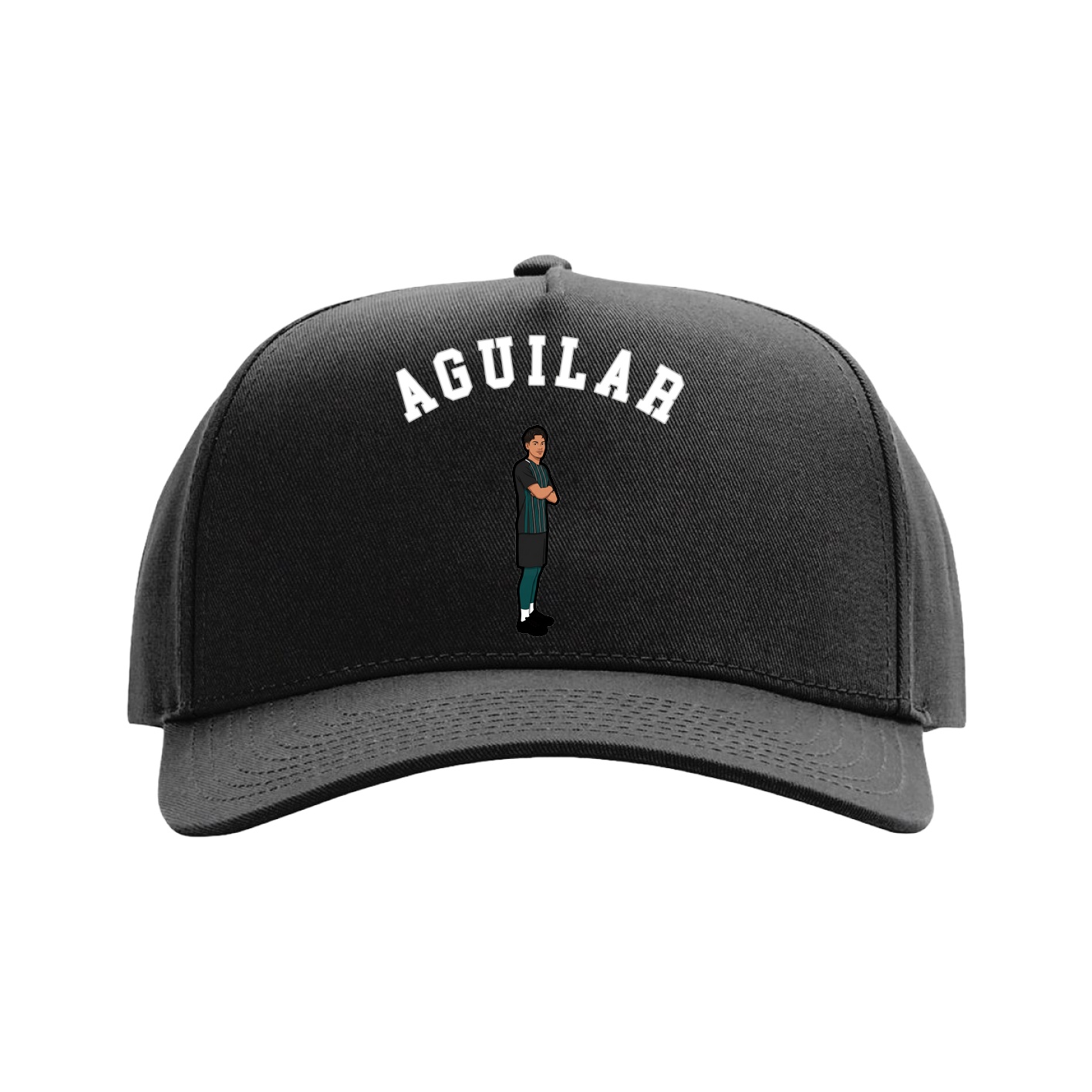 Full Fabric Five-Panel Champ Cap — Shirsey Arch in Black