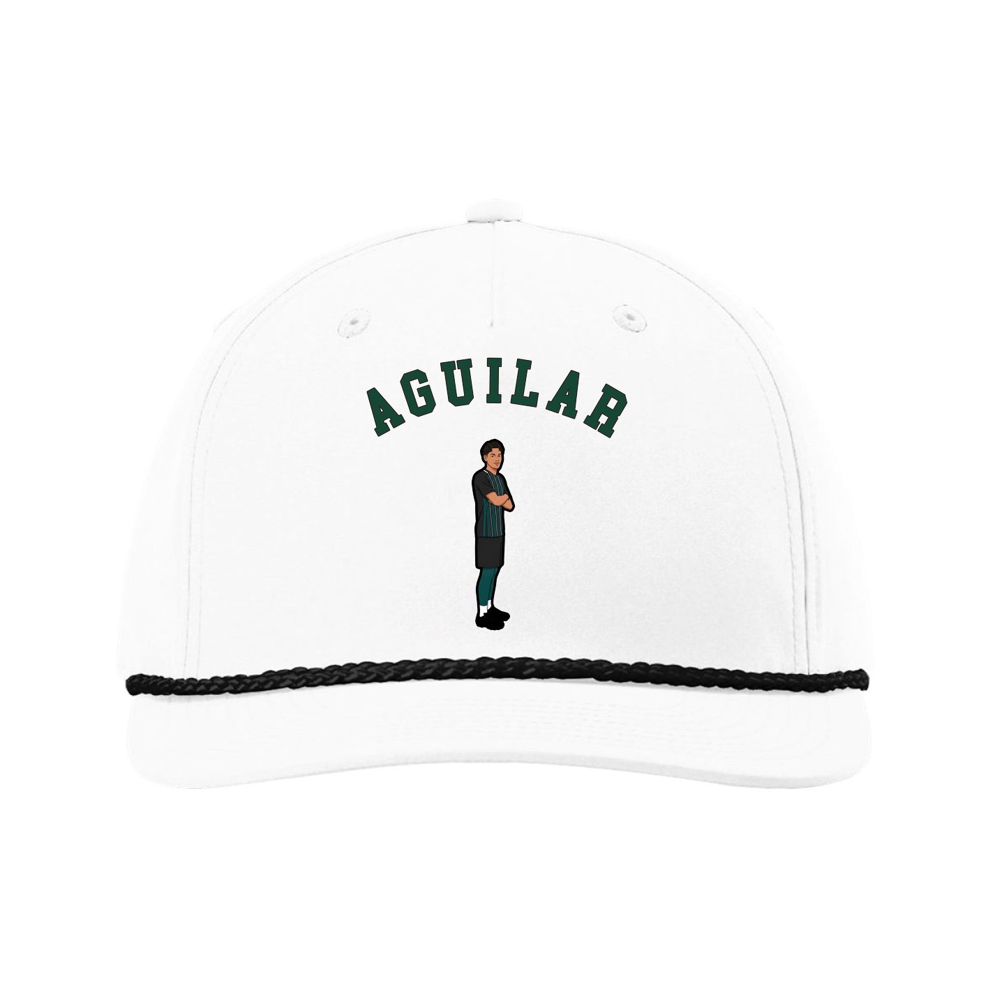 Five-Panel Classic Rope Cap — Shirsey Arch in White