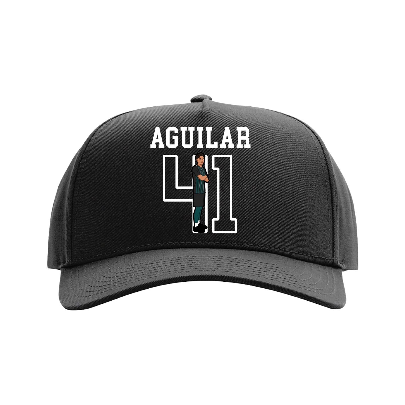 Full Fabric Five-Panel Champ Cap — Shirsey in Black