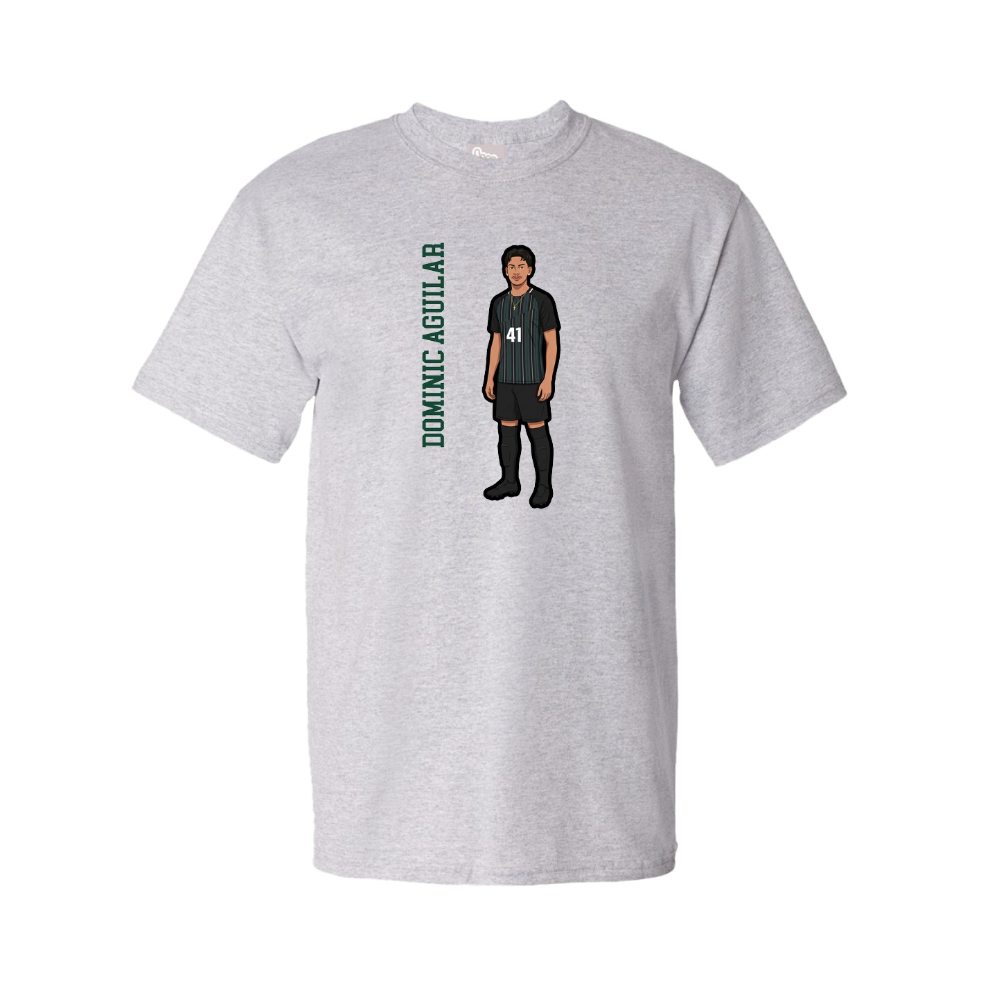 Tee — Name Vertical in Grey