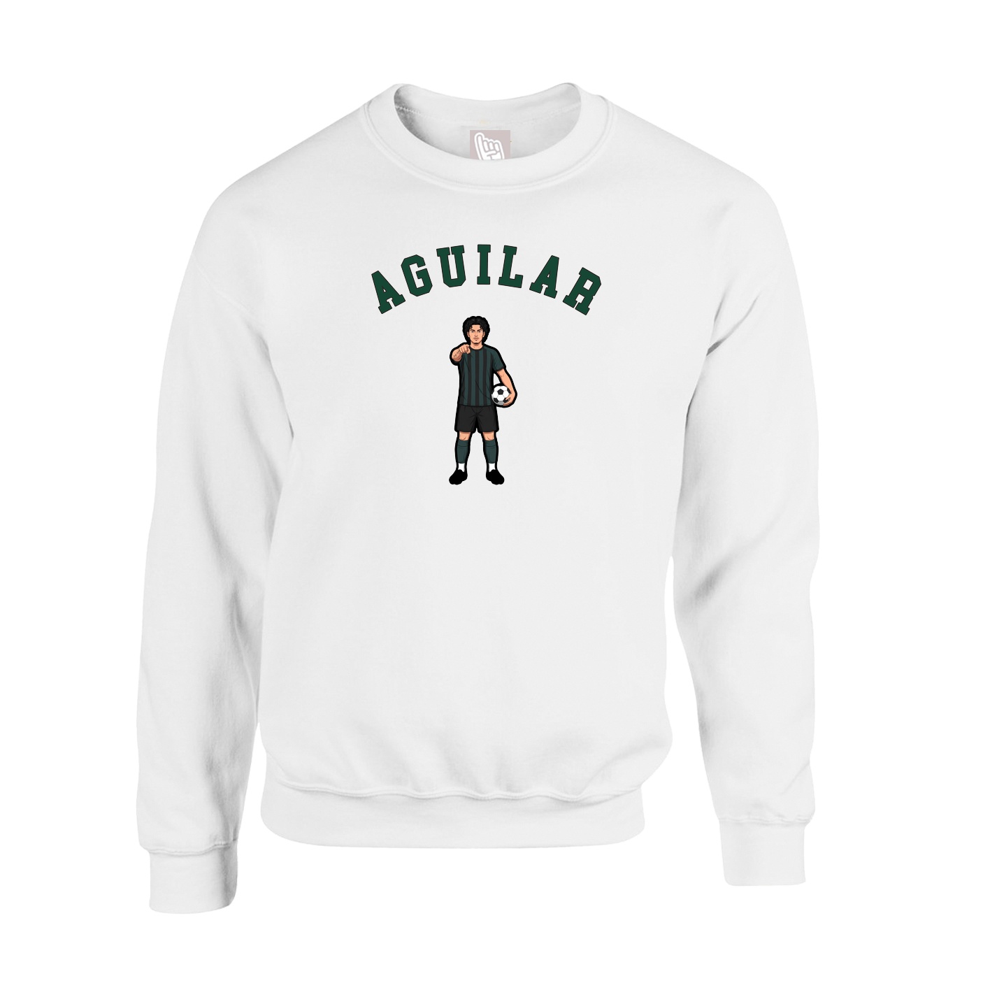 Fleece Crew — Shirsey Arch in White