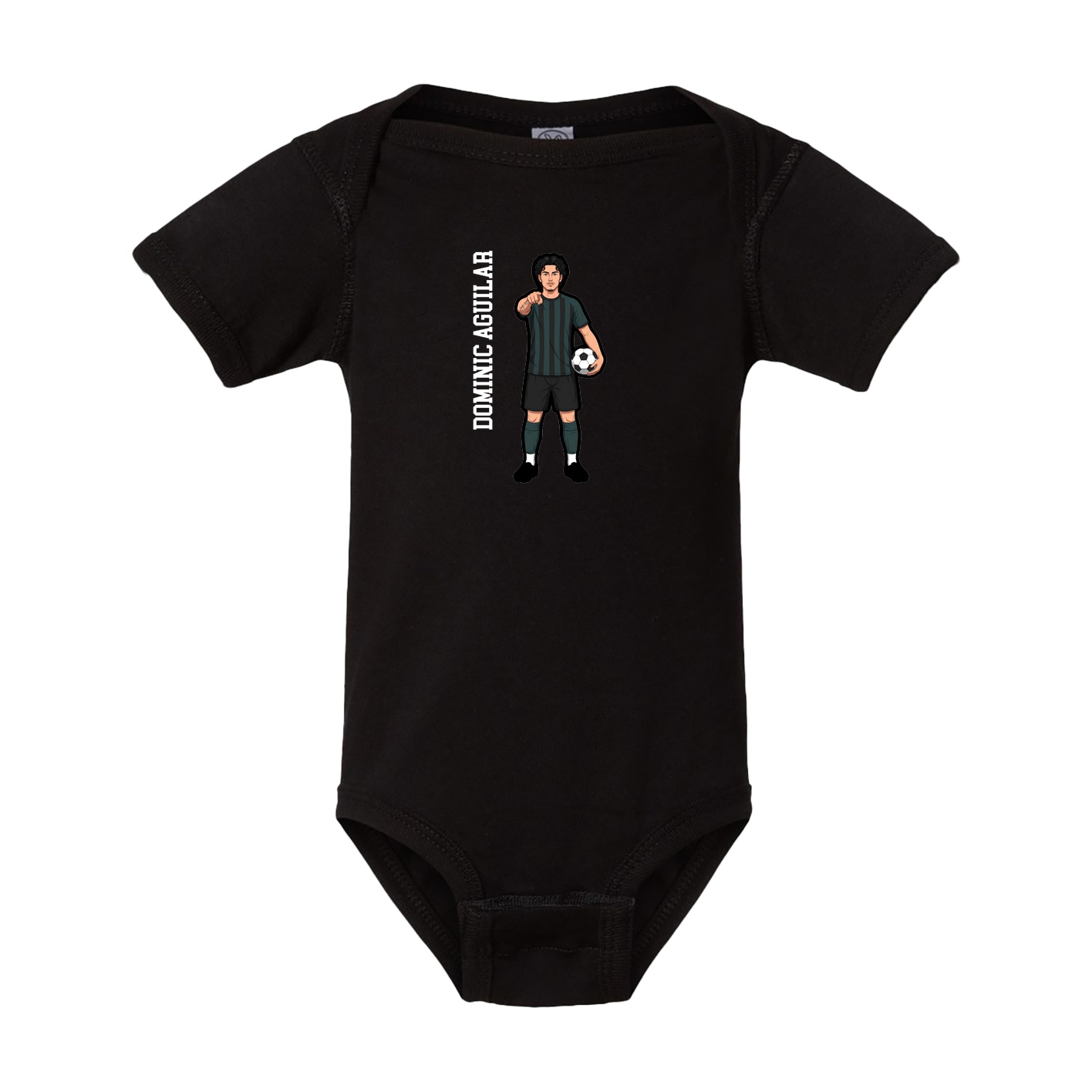 Baby Onesie — Name Vertical in Black