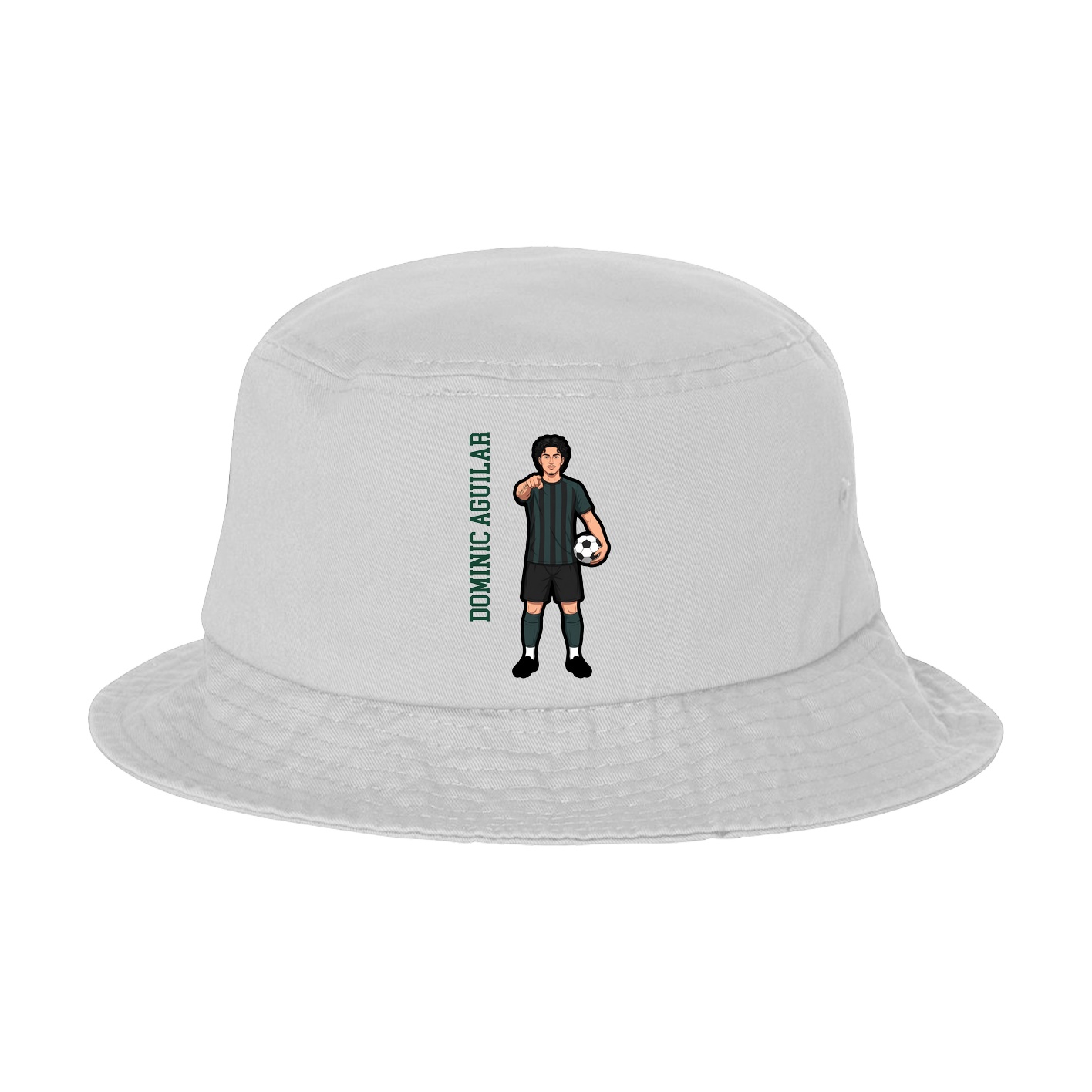 Bucket Cap — Name Vertical in White