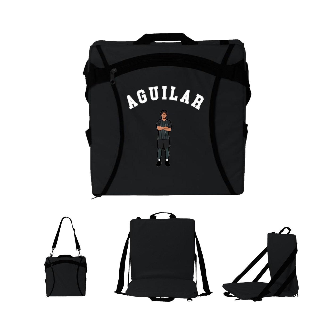 Folding Stadium Seat — Shirsey Arch in Black