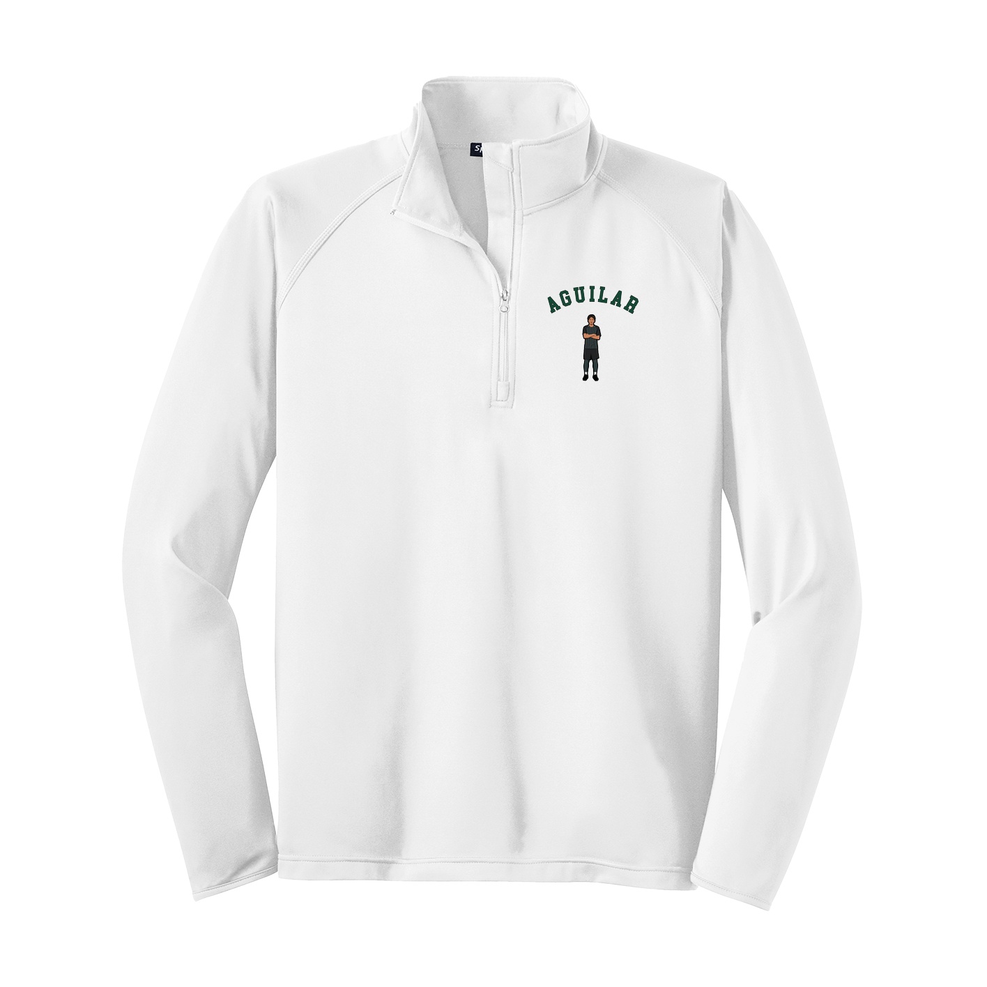 Q-Zip Pullover — Shirsey Arch in White