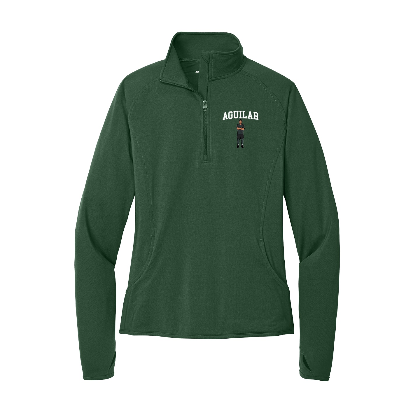 Women's Q-Zip Pullover — Shirsey in Green
