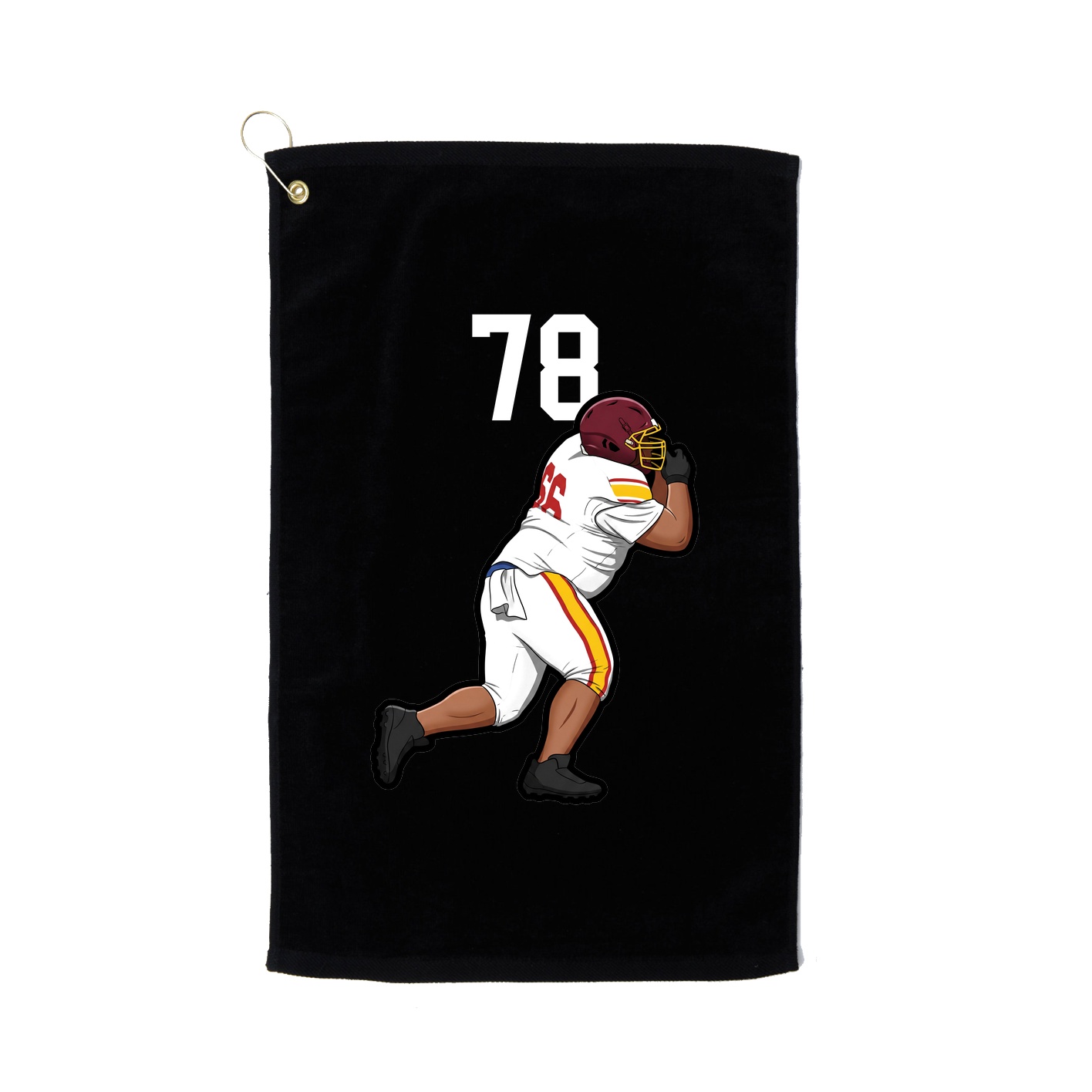Golf Towel — Number Top in Black