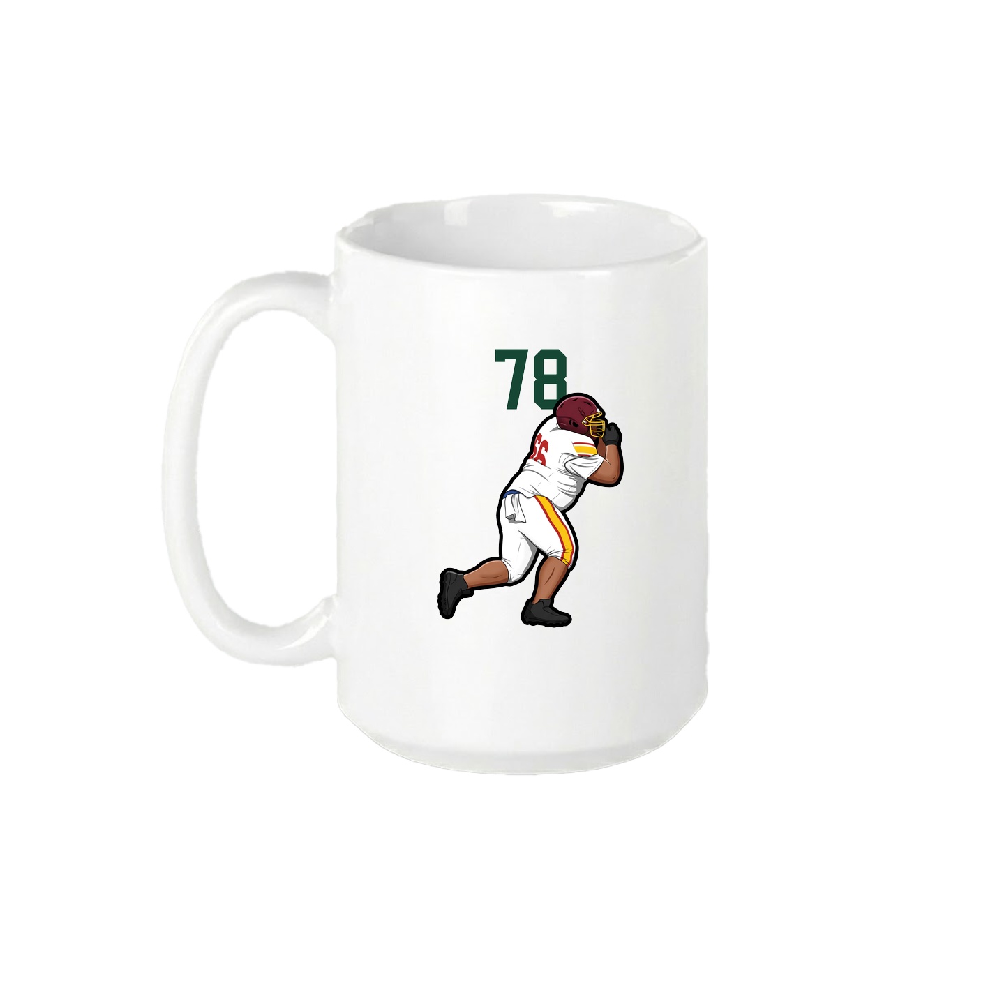 15oz Coffee Mug — Number Top in White