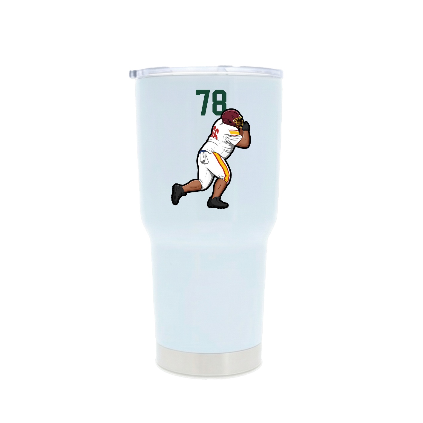 30oz Stainless Steel Tumbler — Number Top in White