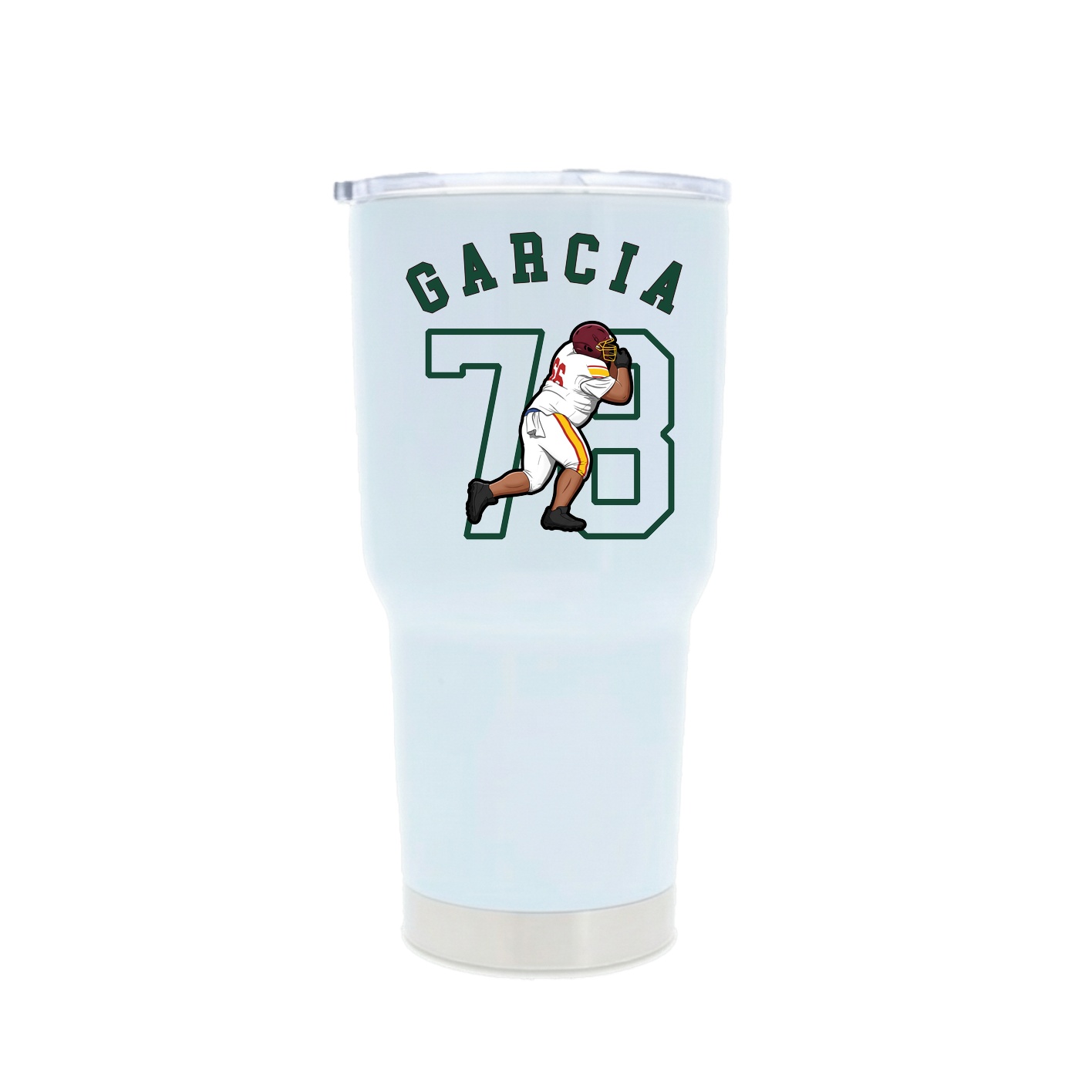 30oz Stainless Steel Tumbler — Shirsey Arch in White