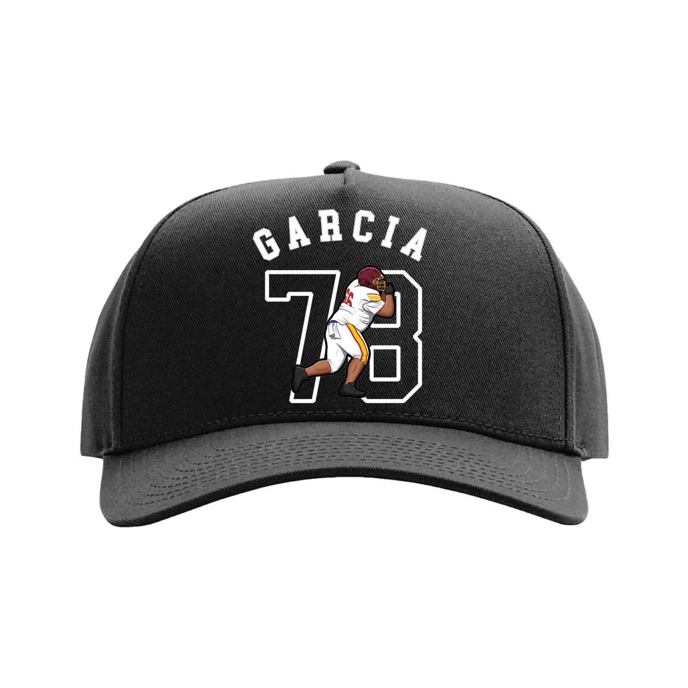 Full Fabric Five-Panel Champ Cap — Shirsey Arch in Black