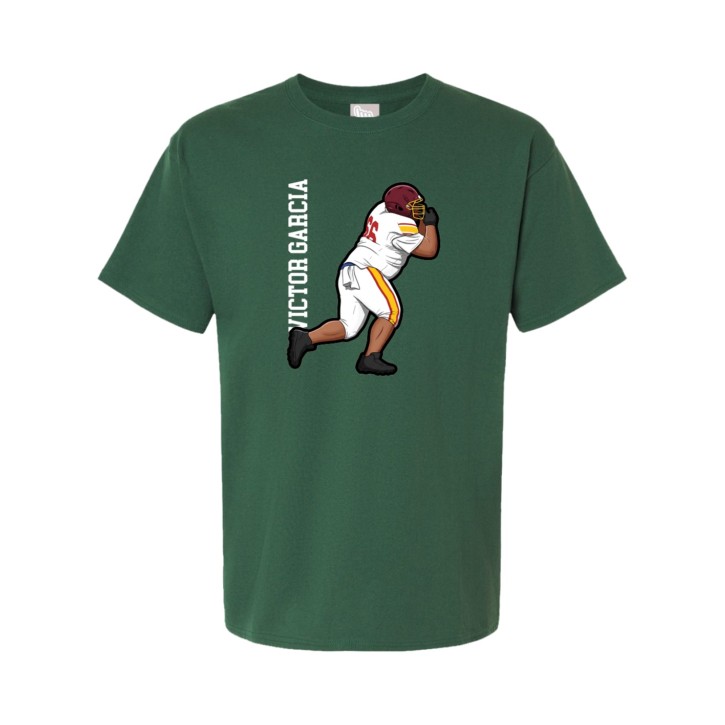 Youth Tee — Name Vertical in Green