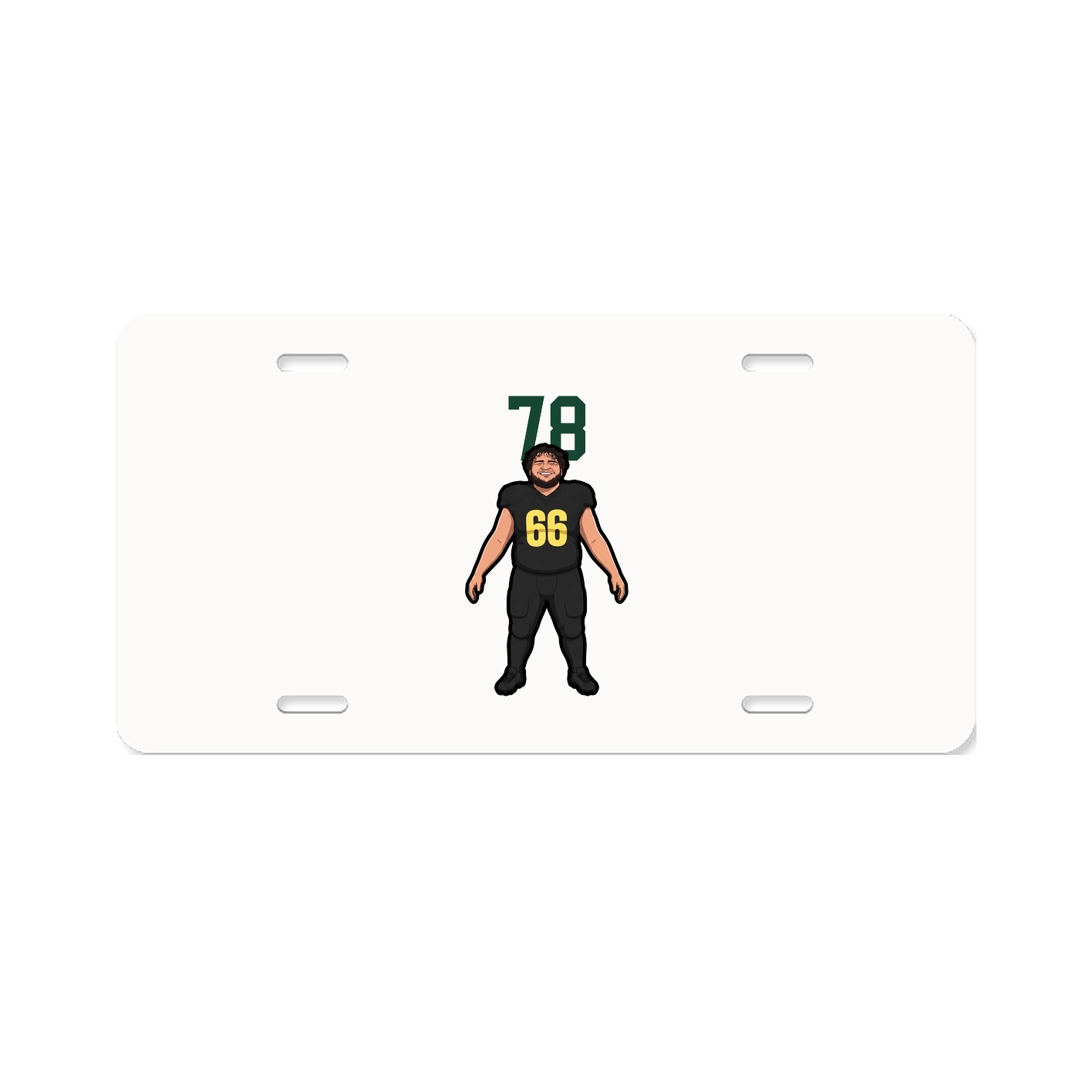 License Plate — Number Top in Classic