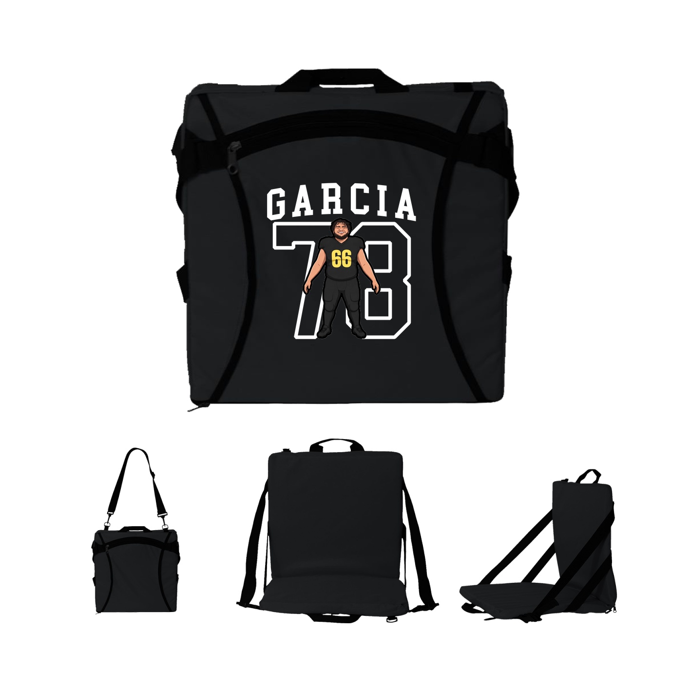 Folding Stadium Seat — Shirsey in Black