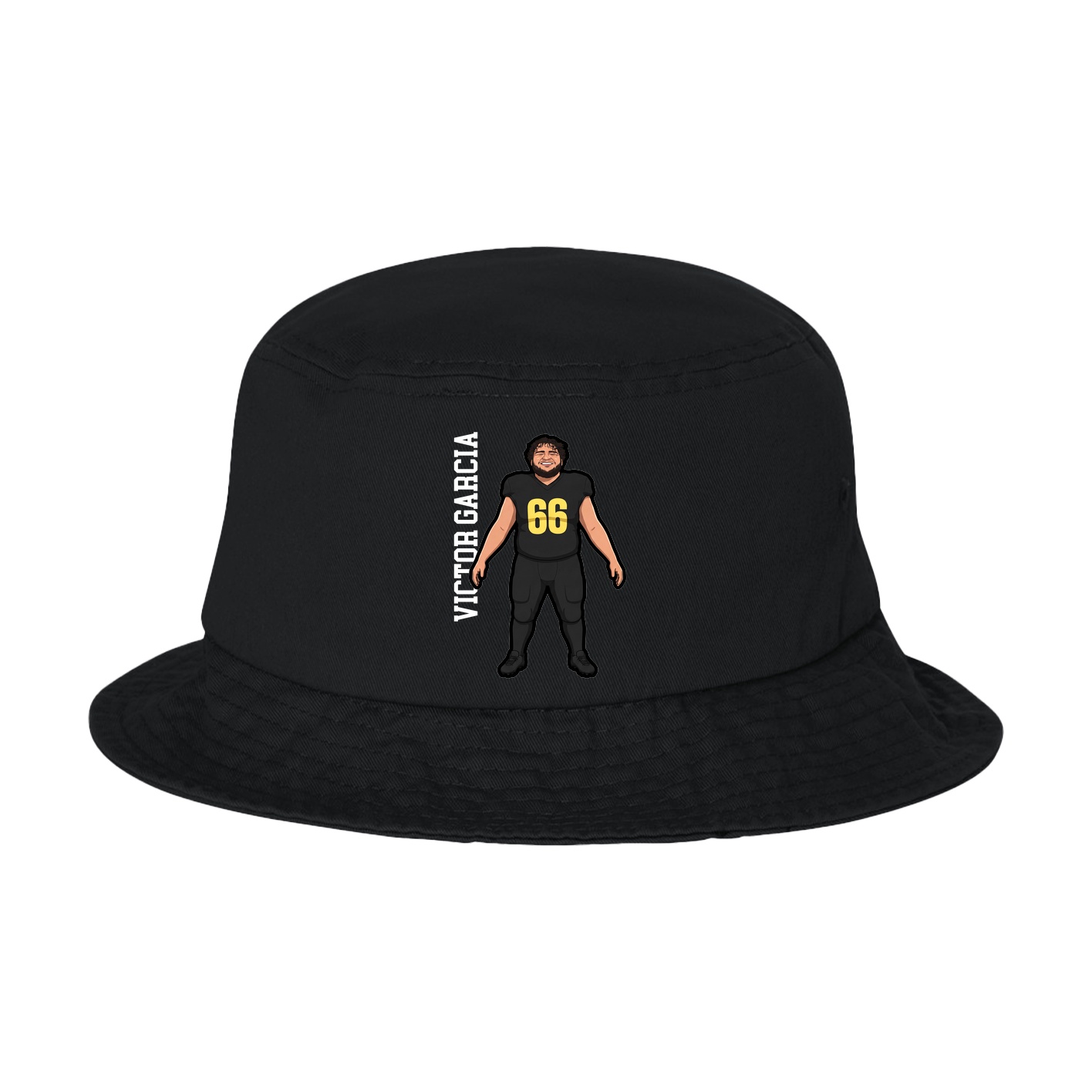Bucket Cap — Name Vertical in Black