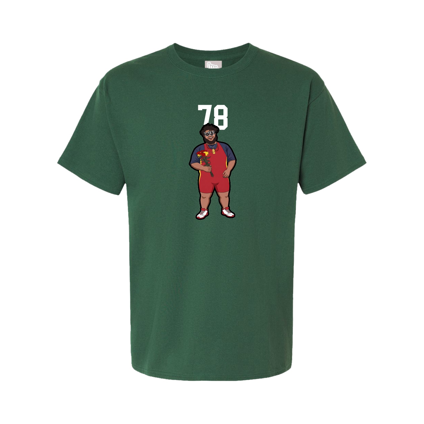 Youth Tee — Number Top in Green