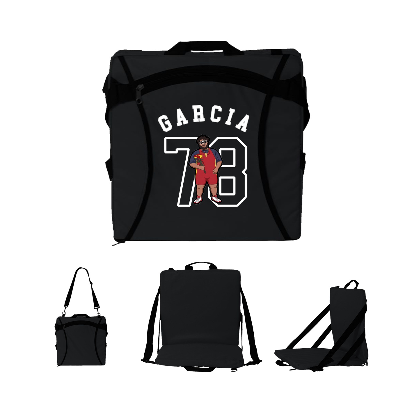 Folding Stadium Seat — Shirsey Arch in Black