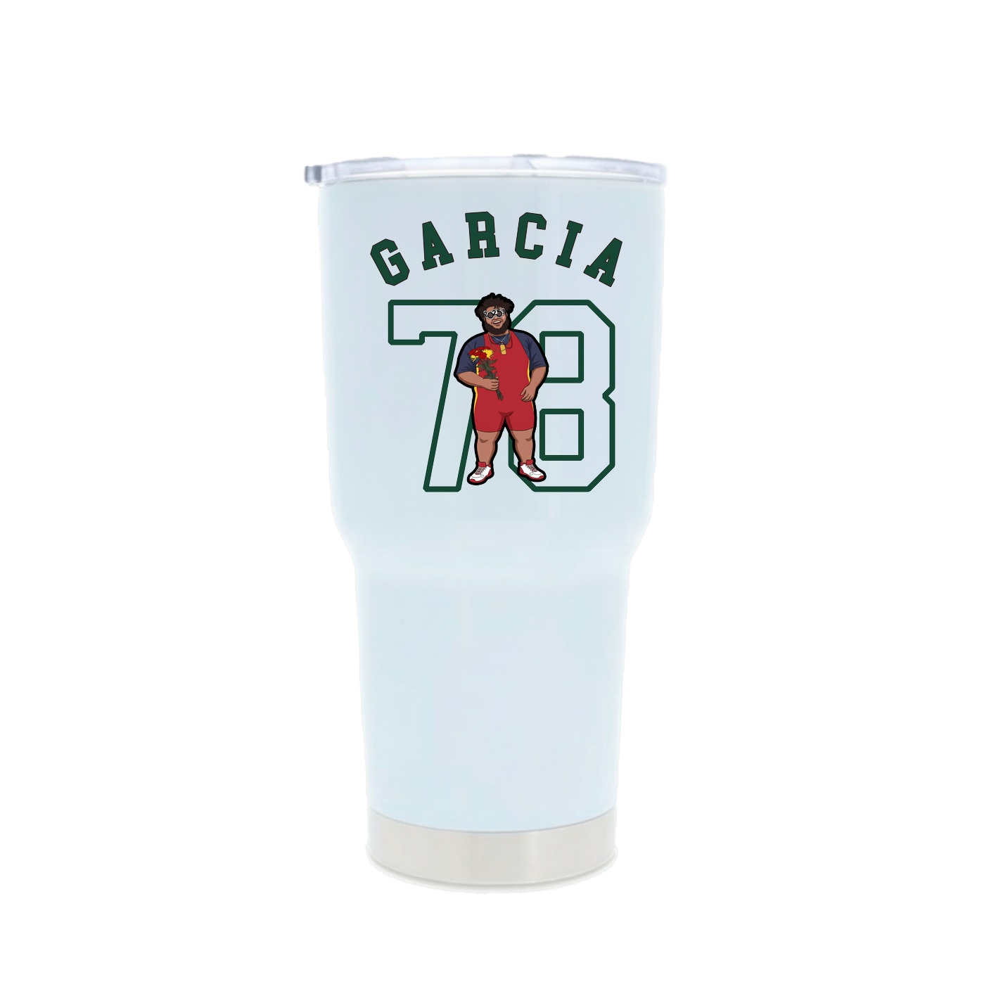 30oz Stainless Steel Tumbler — Shirsey Arch in White