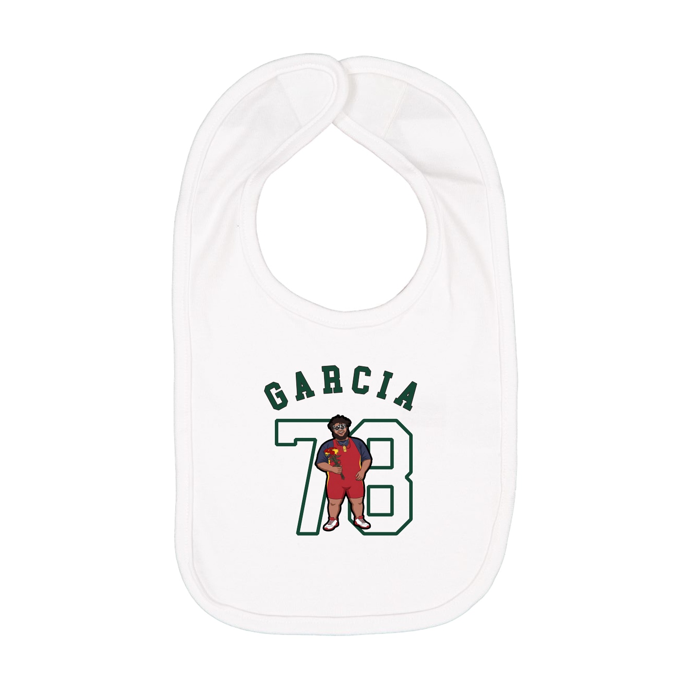 Infant Bib — Shirsey Arch in White