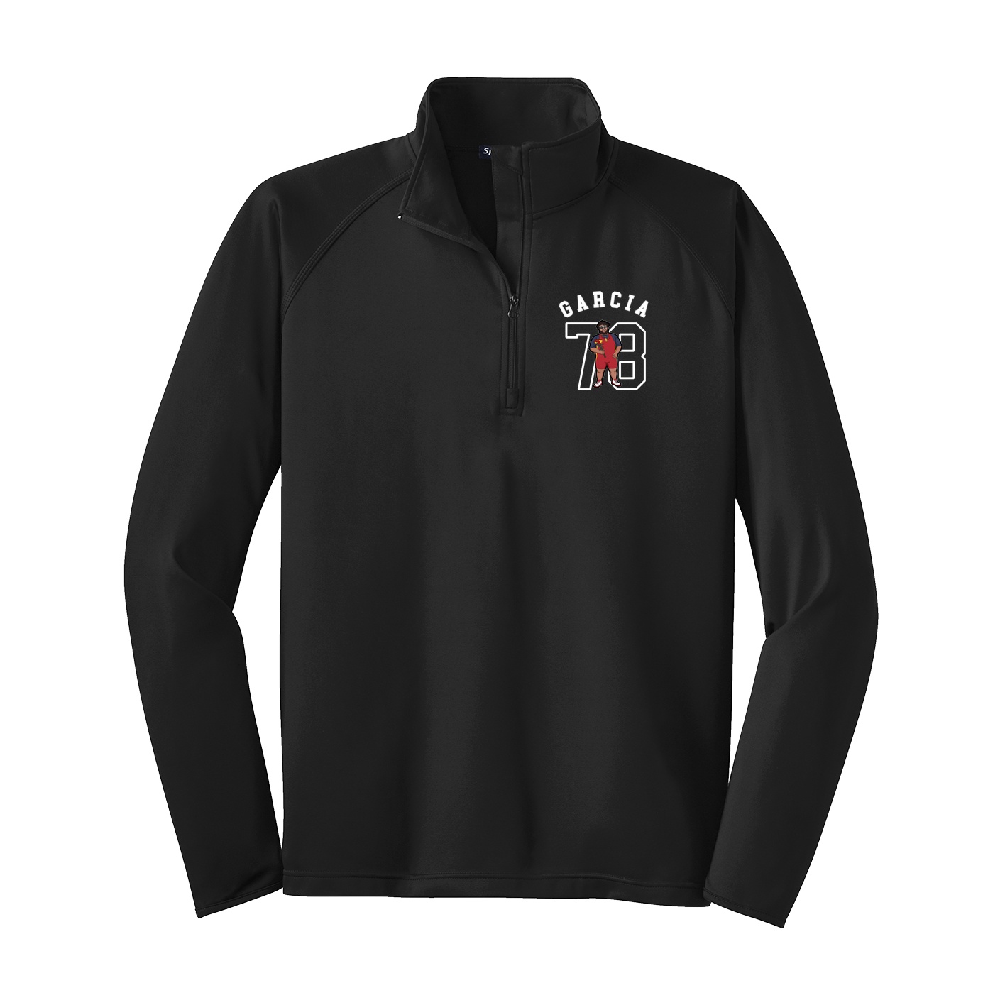Q-Zip Pullover — Shirsey Arch in Black