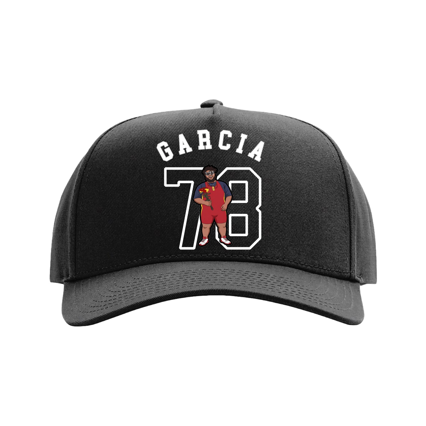 Full Fabric Five-Panel Champ Cap — Shirsey Arch in Black